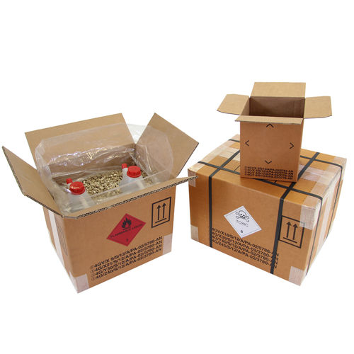 Gefahrgut-Karton 1-wellig, 175 x 155 x 213 mm, Inhalt 6 l, braun
