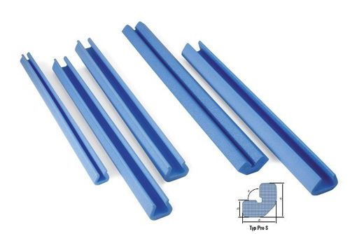 Schaumpolsterprofil, 2000 x 60 x 60 mm, 30 mm Stärke, blau, aus Schaum, PRO S