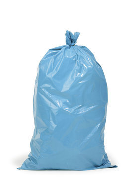 Müllsäcke 240l,  650 + 550 x 1350 mm  ( B + Seitenfalte x L) -  blau,  60µ