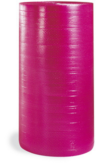 Antistatische Luftpolsterfolie 3-lagig rosa, 1000 mm x 50 lfm., 100 my