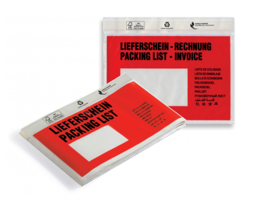 Begleitpapiertasche, C5, 225x165 mm, bedruckt Lieferschein