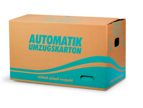 Automatik-Umzugskarton  2-wellig, 540 x 350 x 320 mm , Qualität 2.30 BC, braun, Typ V