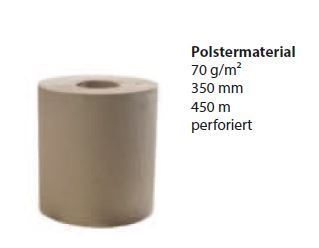 Polsterpapier auf Rolle, Kernlos 350 mm breit, 450 lfm./Rl., 70 g/qm