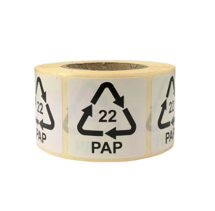 PAP 22 - Etiketten für Papier, Format 35x35 mm, weiß